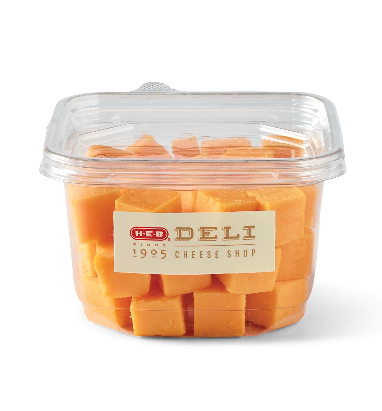 H-E-B Deli Artisan Yellow Cheddar Cheese Cubes; image 4 of 4