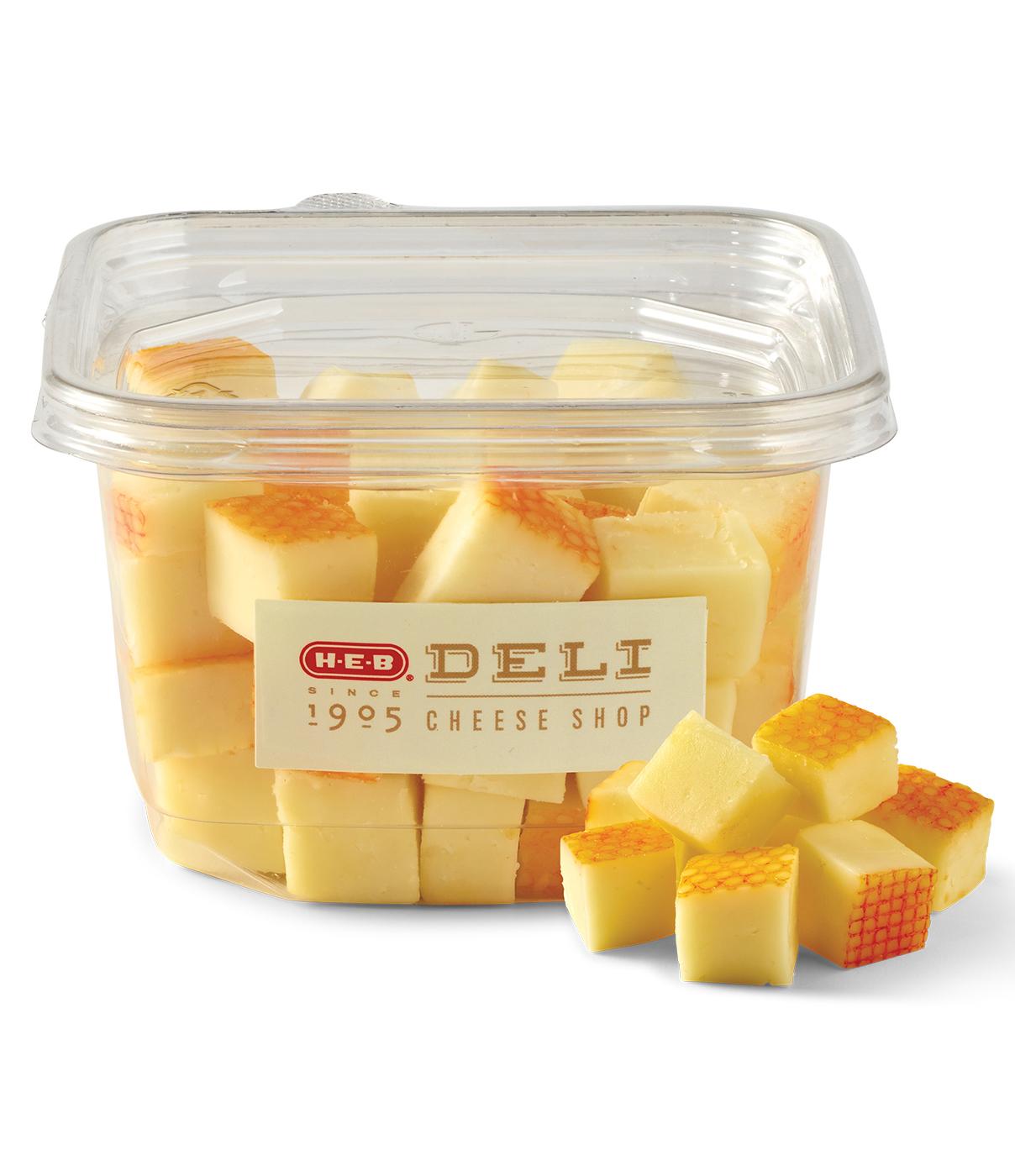 H-E-B Deli Muenster Cheese Cubes; image 1 of 4