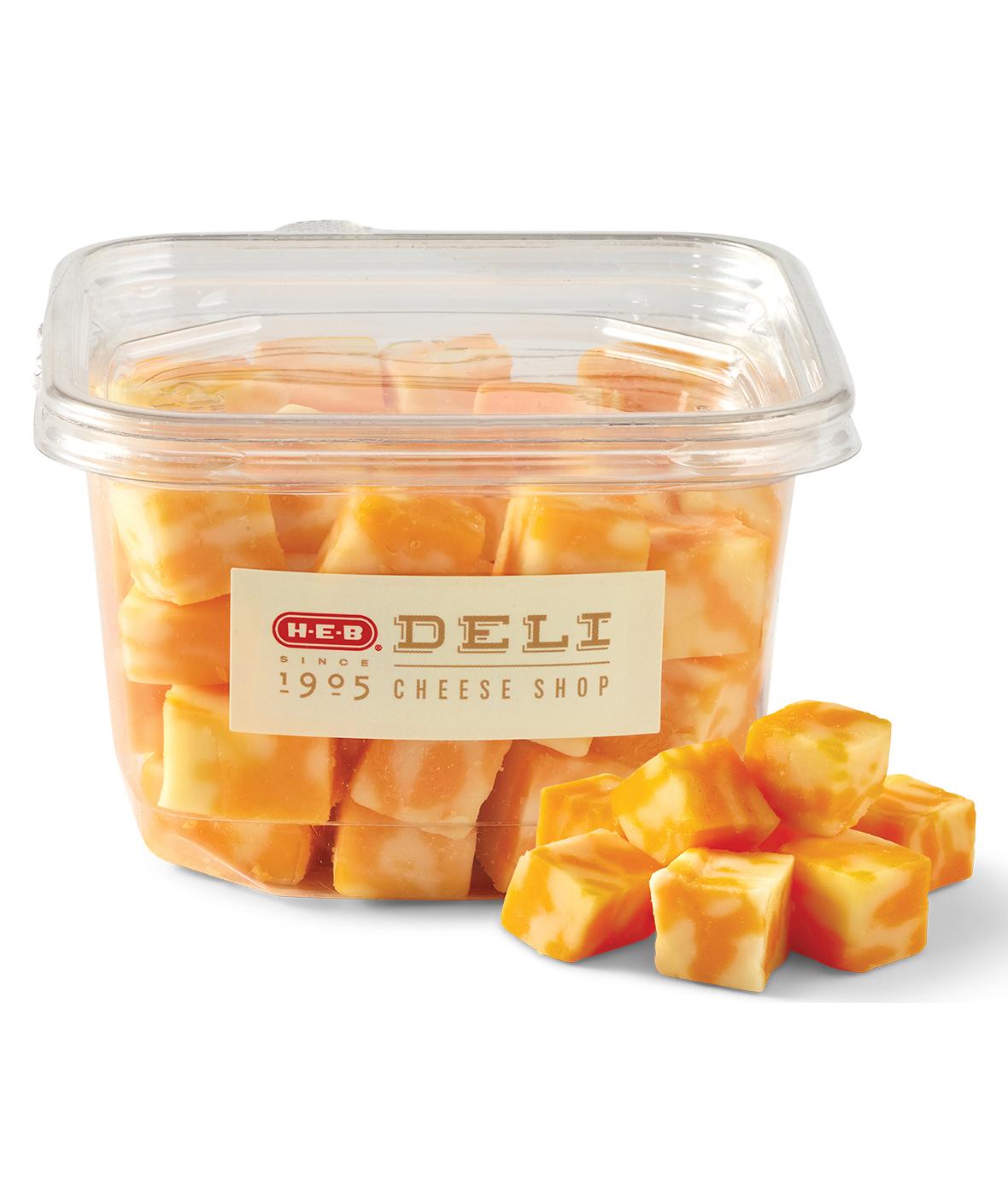 HEB Deli Colby Jack Cheese Cubes Shop Cheese at HEB