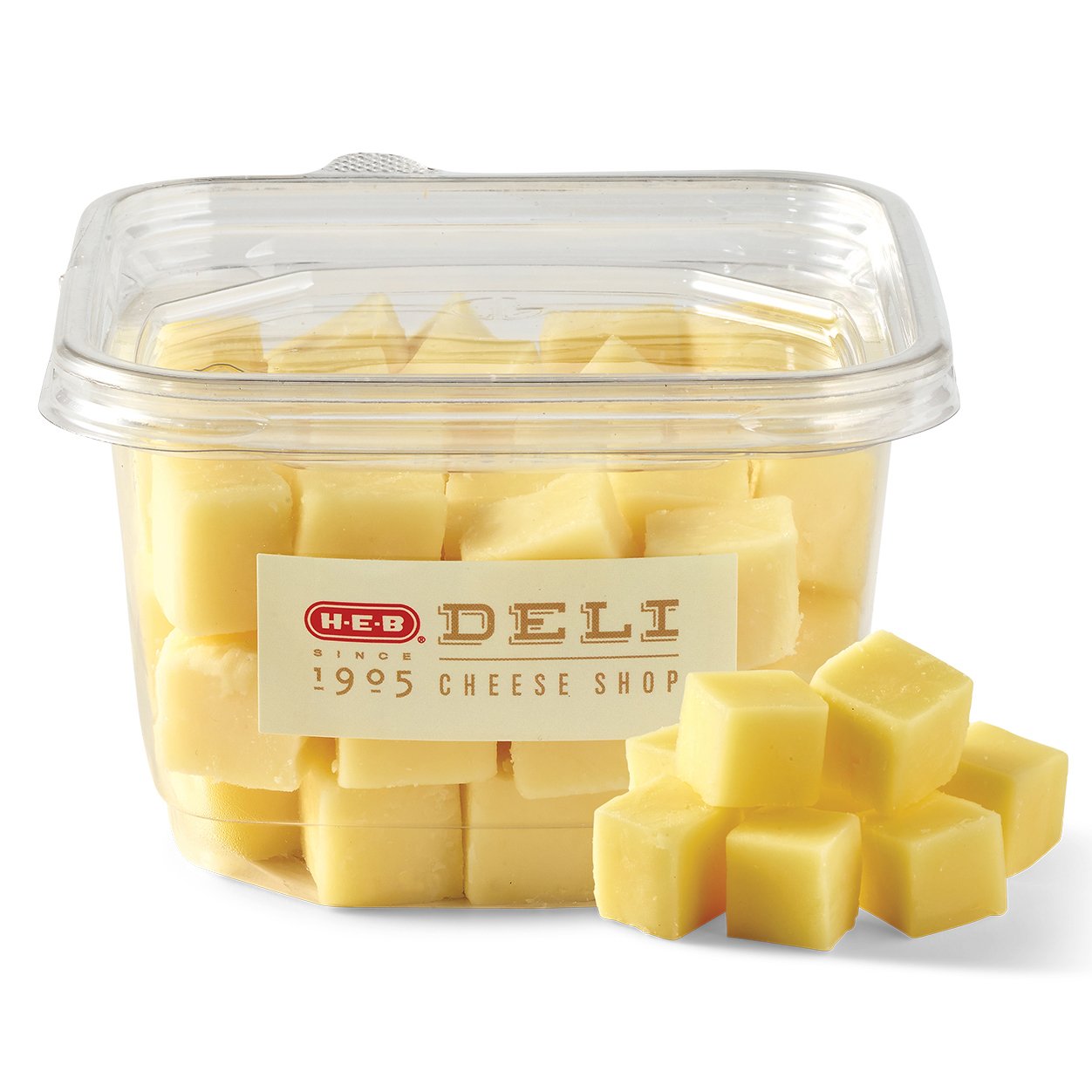 H-E-B Deli Artisan White Cheddar Cheese Cubes, Avg. 0.5 lb