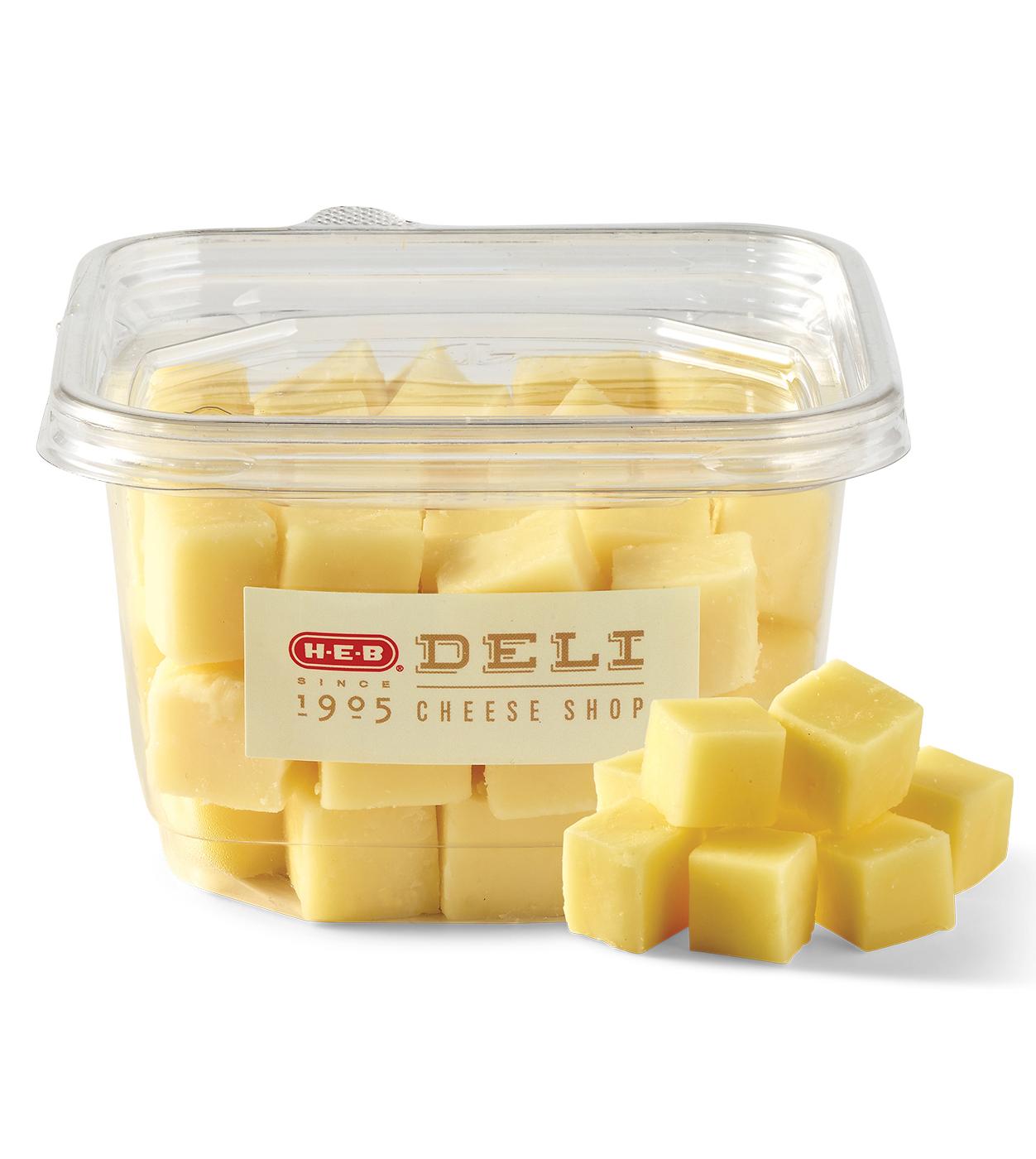 HEB Deli Artisan White Cheddar Cheese Cubes Shop Cheese at HEB