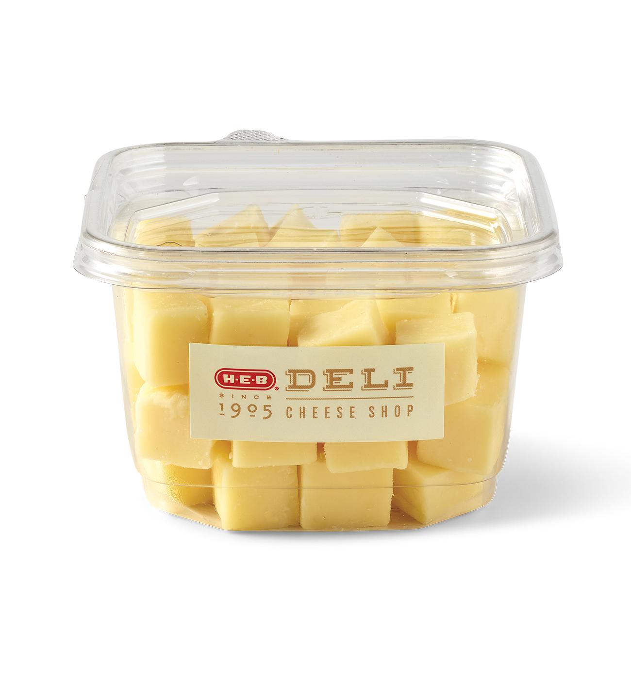 HEB Deli Artisan White Cheddar Cheese Cubes Shop Cheese at HEB