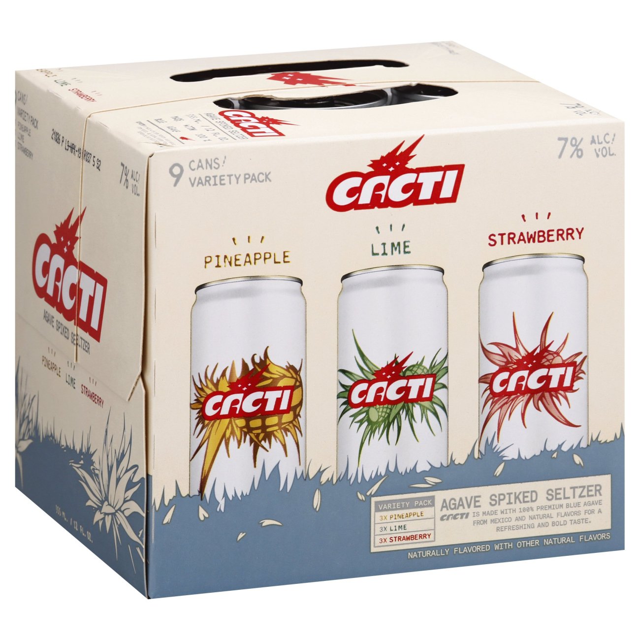 CACTI™ AGAVE SPIKED SELTZER 9 CAN PACK Cacti Agave Spiked Seltzer Variety 9 pk Cans - Shop Malt beverages