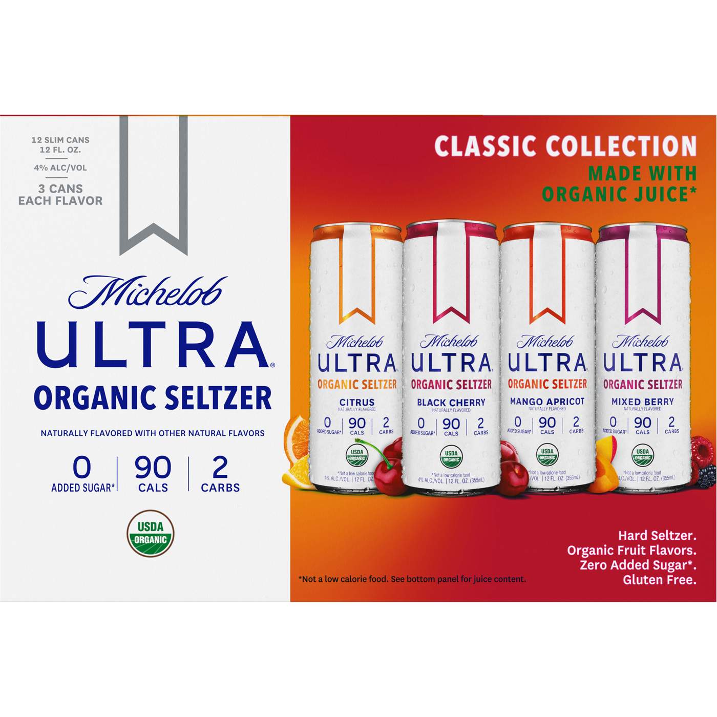 Michelob Ultra Organic Seltzer Variety Pack 12 oz Cans; image 2 of 2
