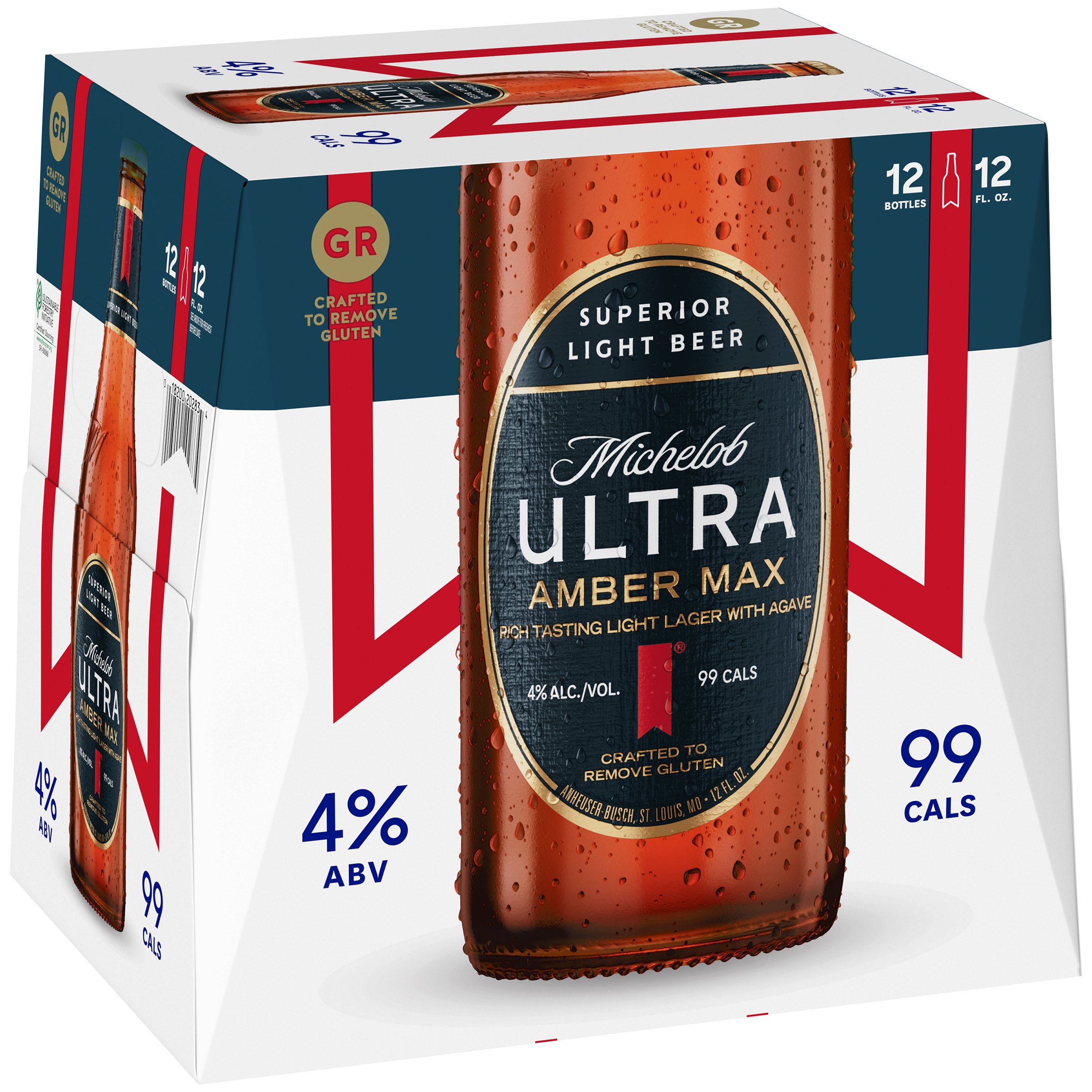 Michelob Ultra Amber Max Light Lager Beer 12 oz Cans - Shop Beer