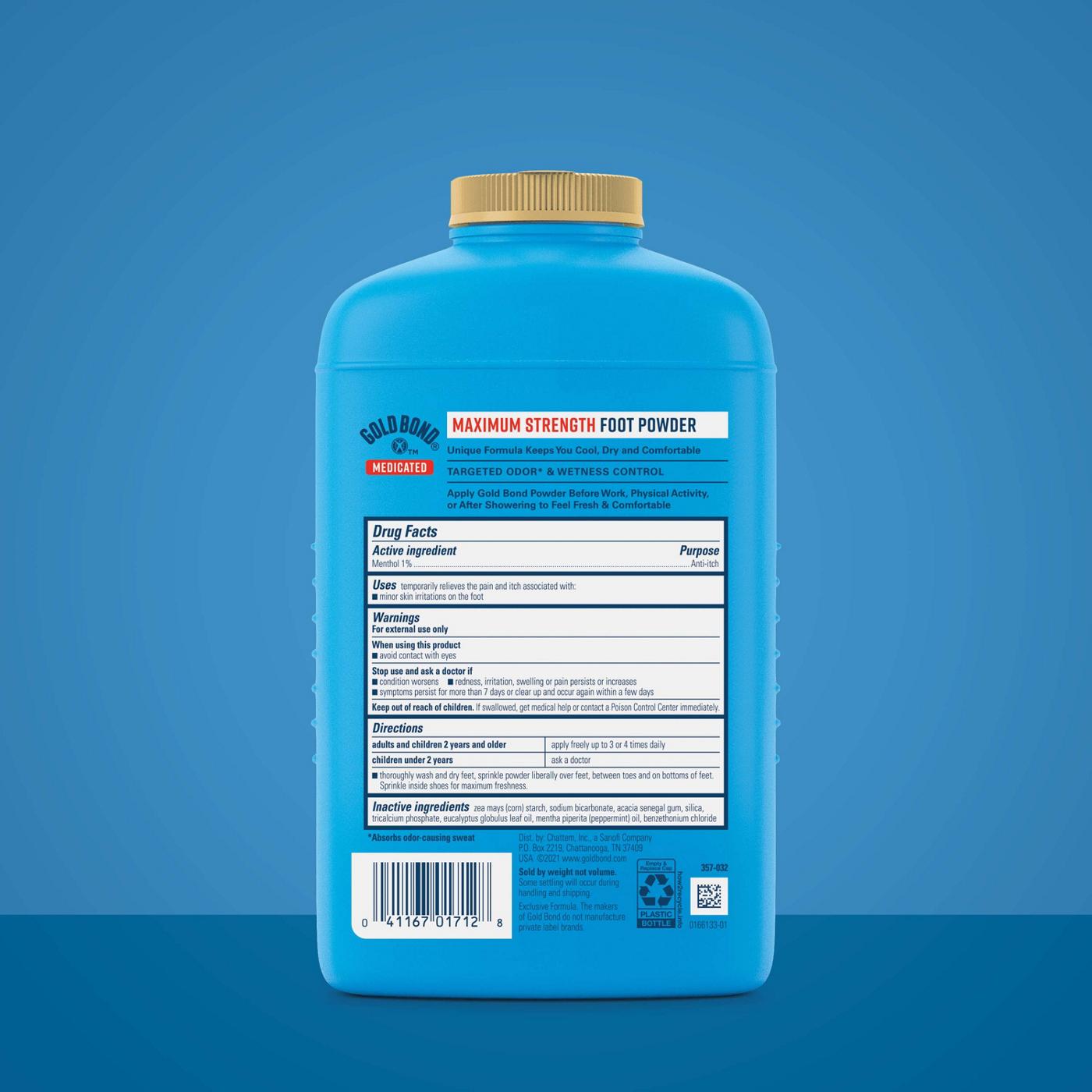 Gold Bond Medicated Talc-Free Foot Powder Maximum Strength Odor Control & Itch Relief; image 3 of 7