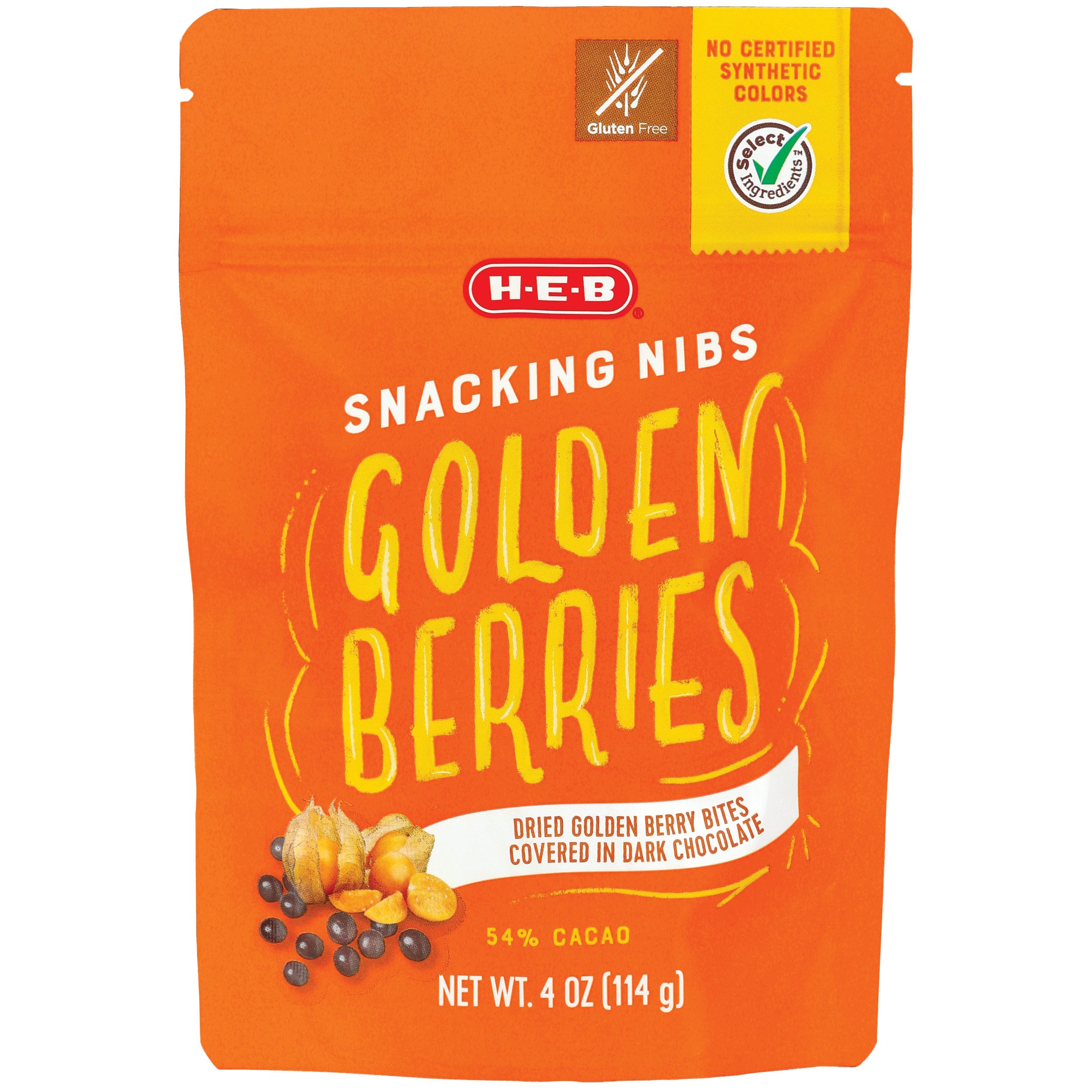 HEB Select Ingredients Dark Chocolate Golden Berries Snacking Nibs