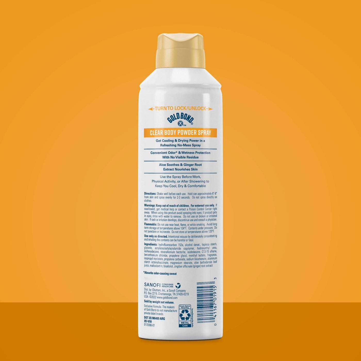 Gold Bond No Mess Clear Body Powder Spray; image 2 of 6