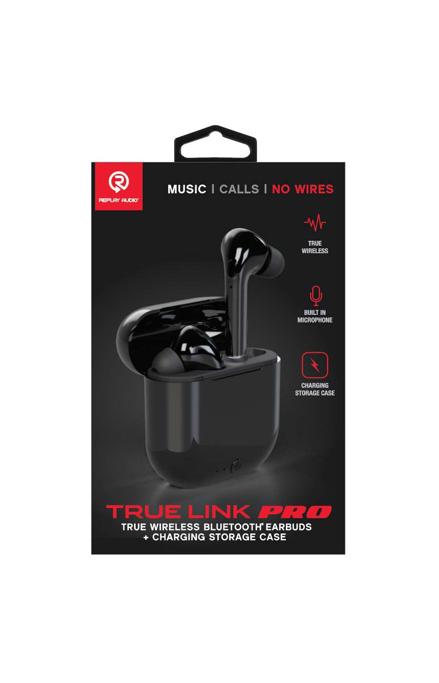 Replay Audio True Link Pro Series Wireless White Earbuds with Charging Case; image 4 of 4