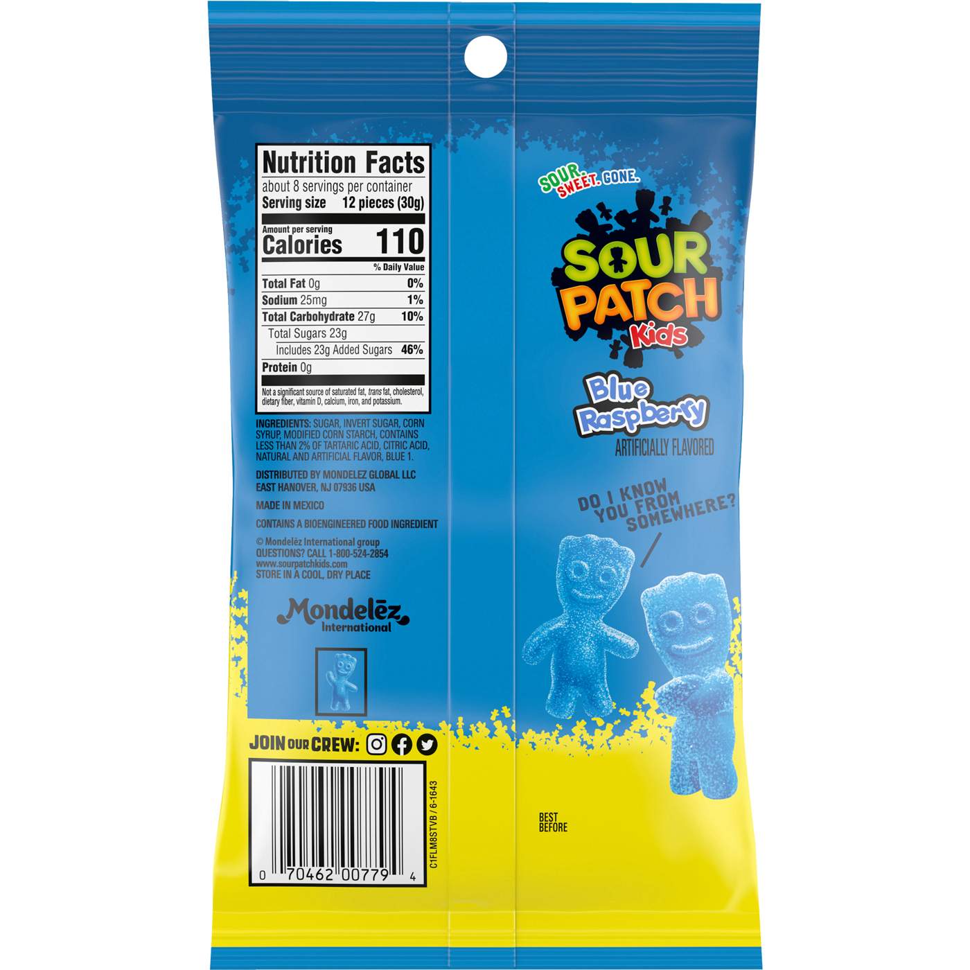 Sour Patch Kids Blue Raspberry Soft & Chewy Candy; image 6 of 10