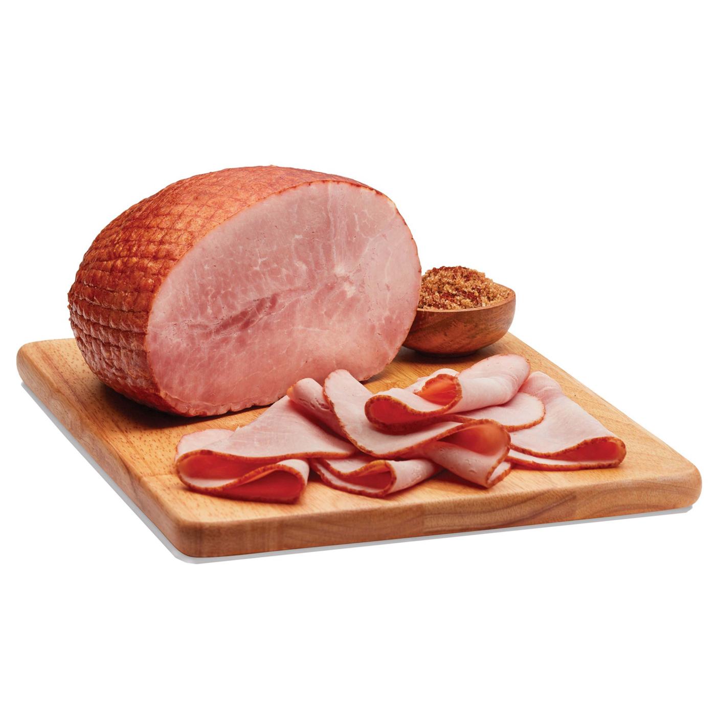 H-E-B Deli Brown Sugar Glazed Uncured Ham, Custom Sliced; image 1 of 3
