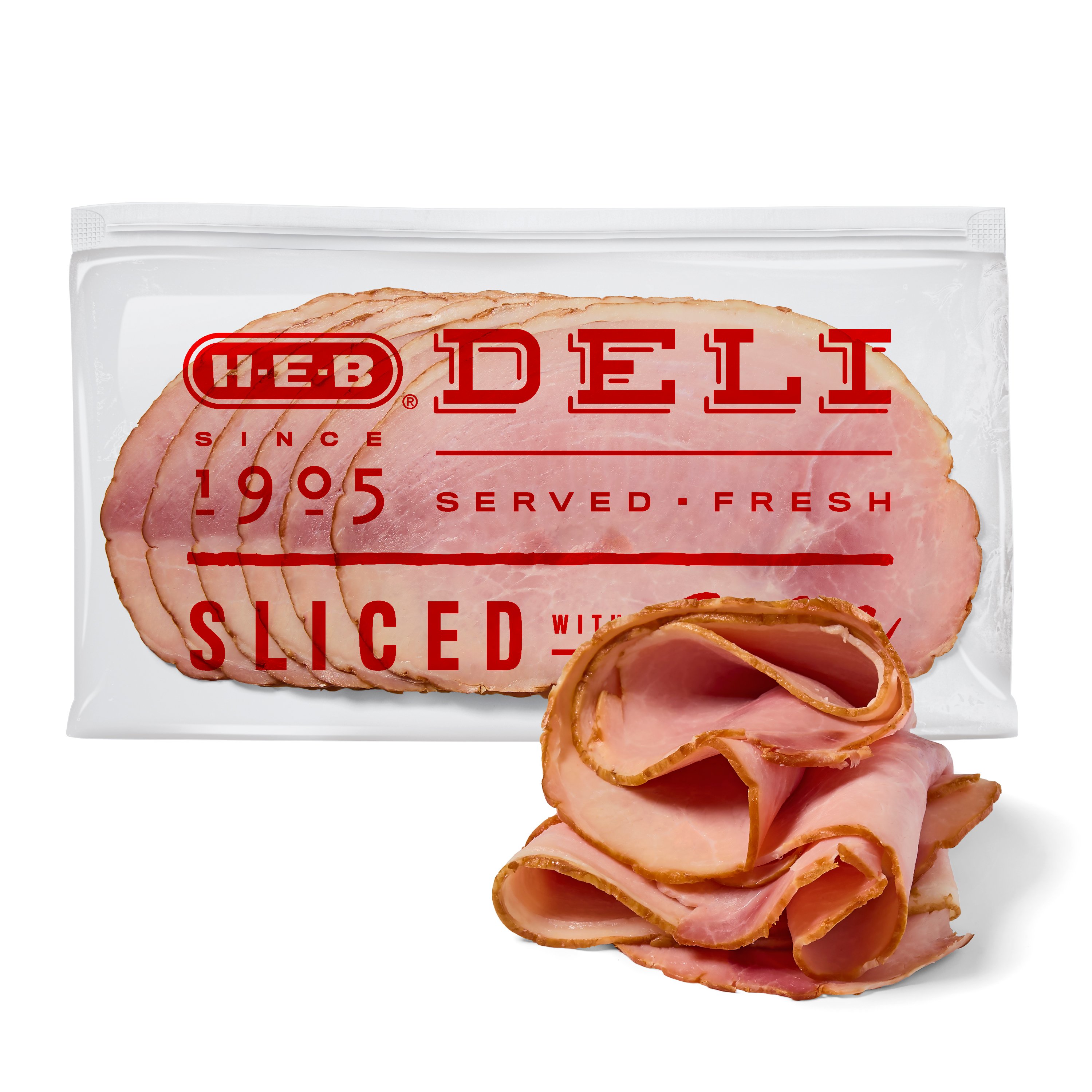 H-E-B Deli Mesquite-Smoked Uncured Ham, Sandwich Sliced - Shop Meat At ...