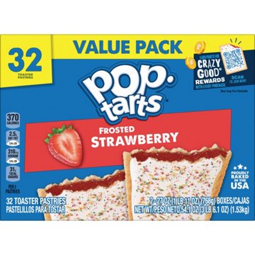 Pop-Tarts Frosted Strawberry Toaster Pastries, 54.1 oz, 32 ct