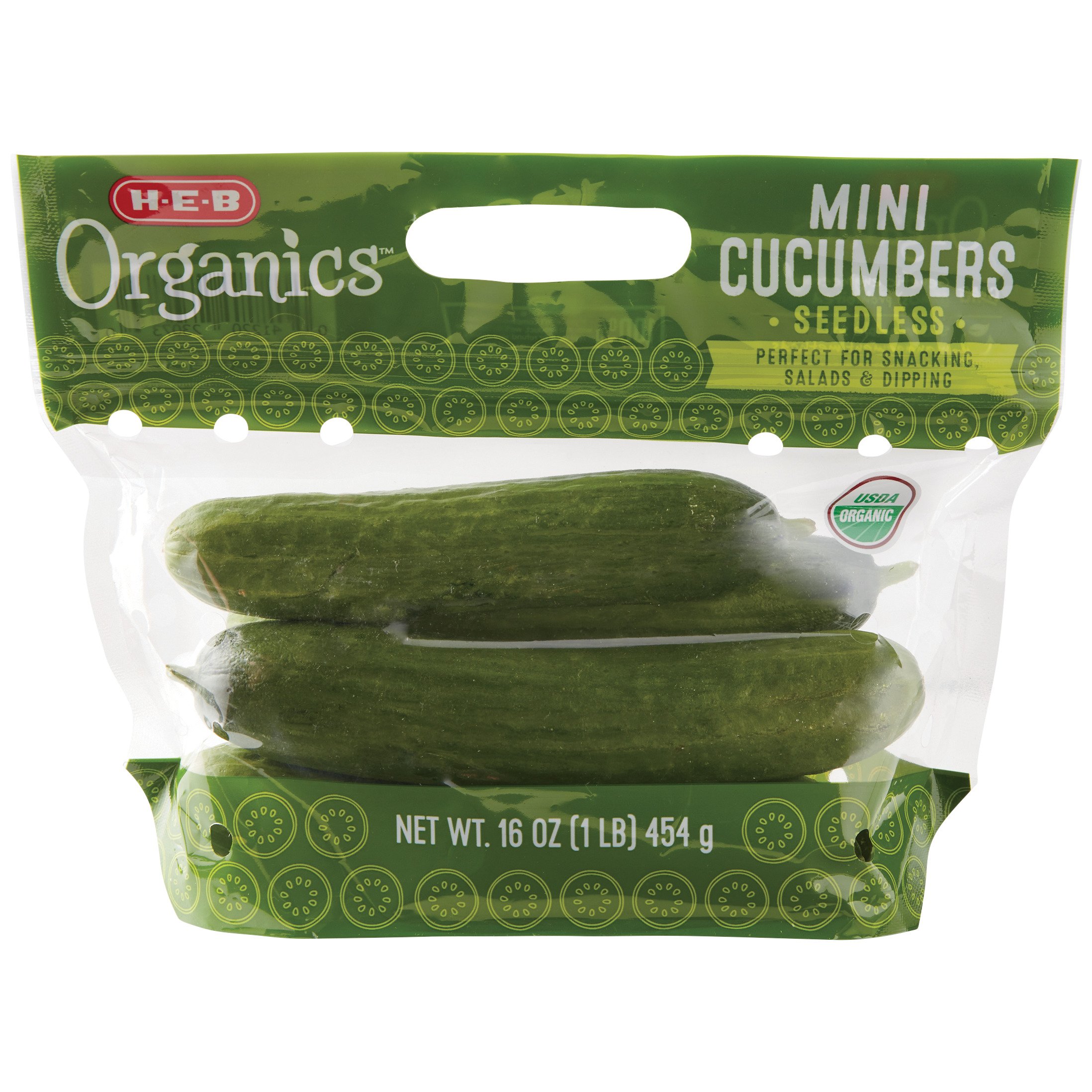 H-E-B Organics Fresh Mini Seedless Cucumbers