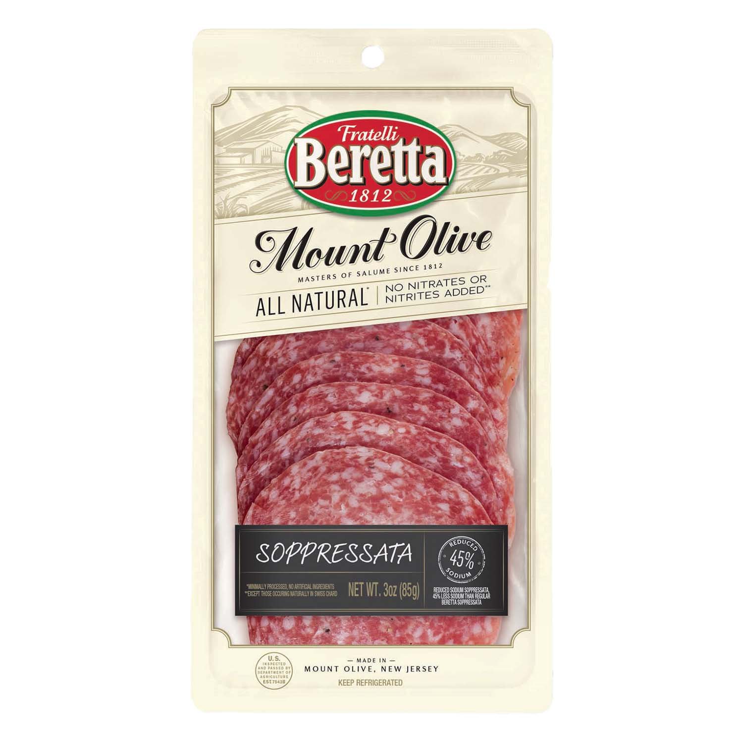 Beretta Mt. Olive Natural Sliced Soppressata Shop Meat at HEB