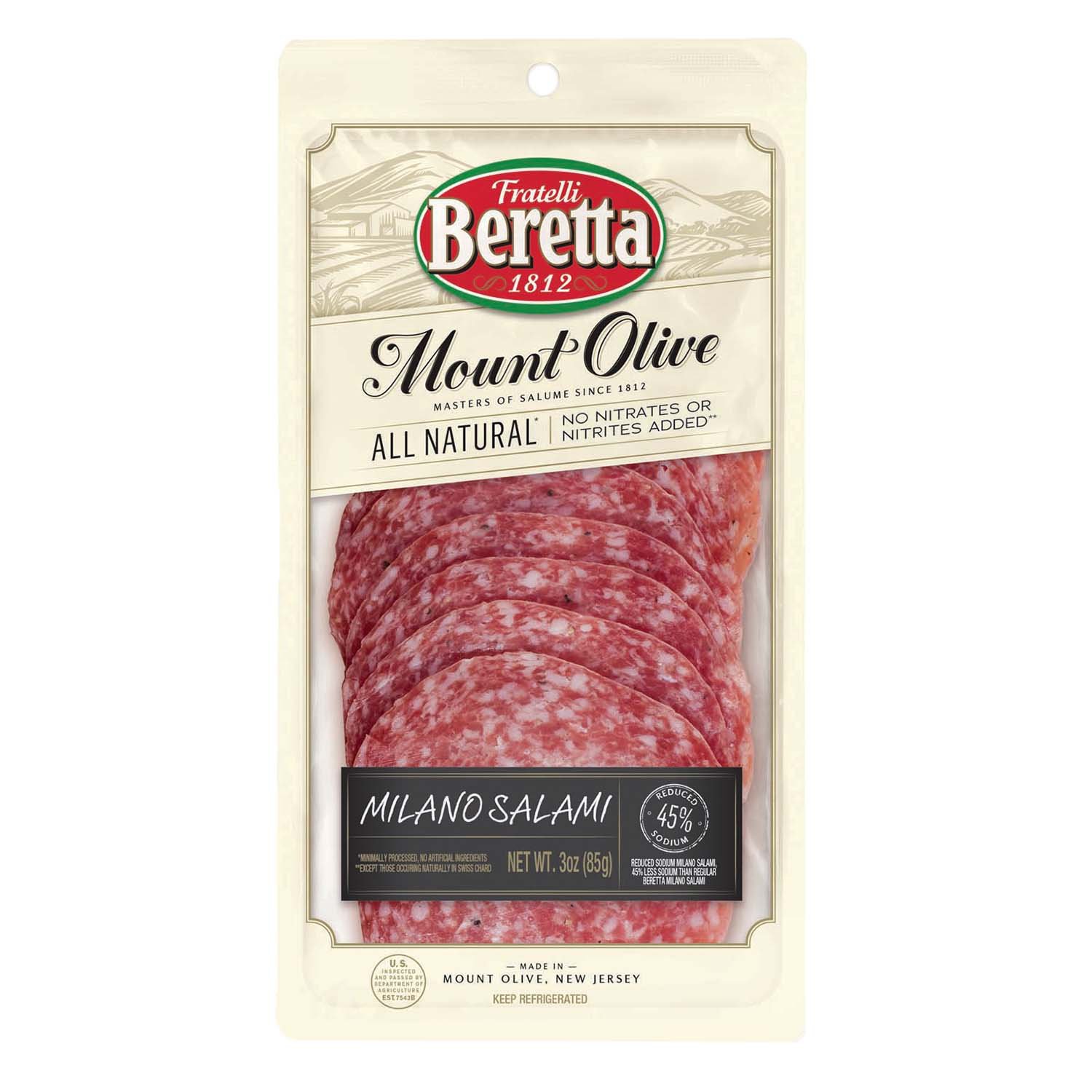 Beretta Mt. Olive Natural Sliced Milano Salami Shop Meat at HEB