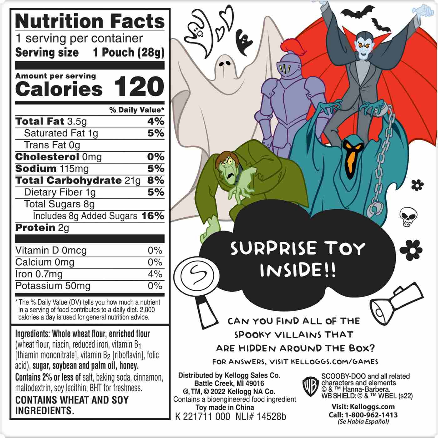 Kellogg's ScoobyDoo! Snack & Surprise Cinnamon Baked Graham Cracker