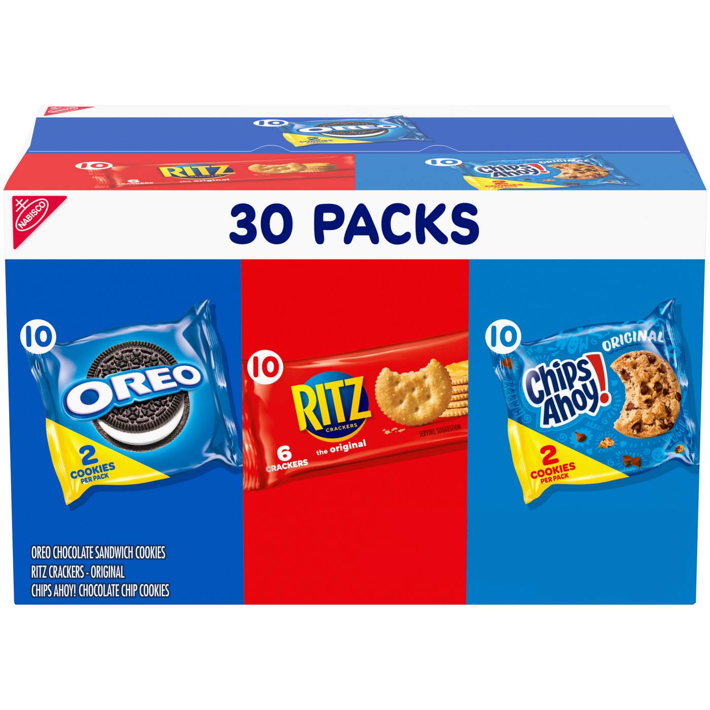 Nabisco Chips Ahoy!, Oreo Cookies & Cracker Variety Pack Snack Packs; image 1 of 11