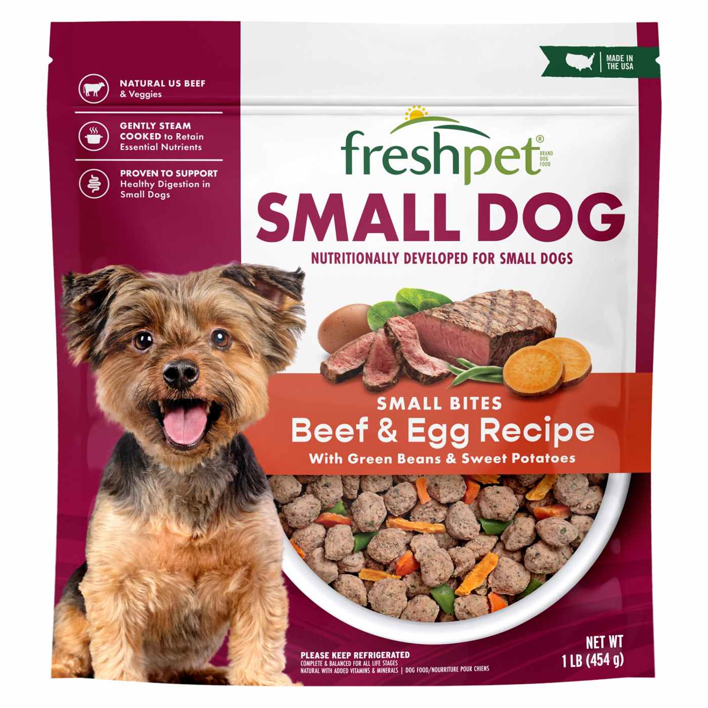Freshpet Small Dog Bite Size Beef & Egg Fresh Dog Food; image 1 of 9
