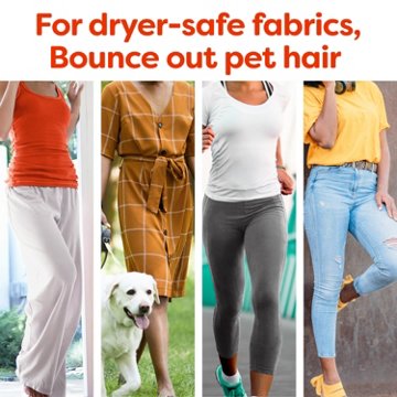 Bounce Pet Hair & Lint Guard Mega Dryer Sheets with 3X Pet Hair Fighters, Fresh Scent, 60 ct