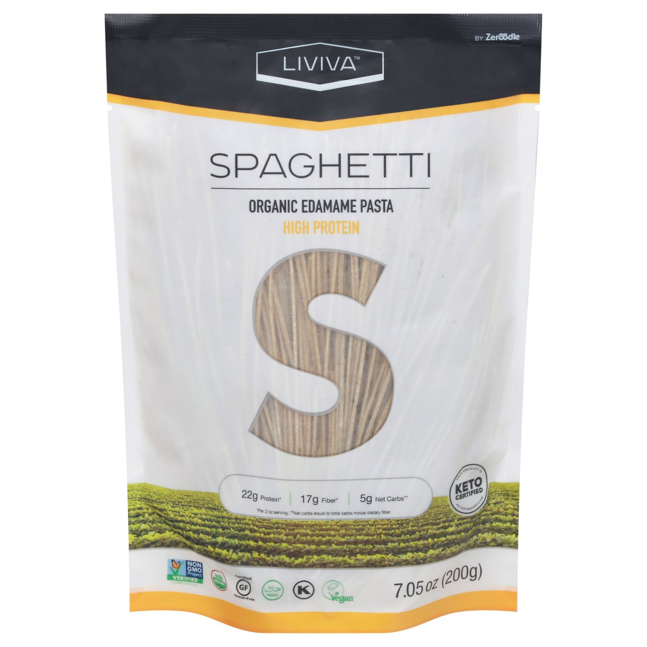 Liviva Zeroodle Organic Edamame Mung Bean Spaghetti - Shop Pasta at H-E-B