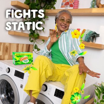 Gain Dryer Sheets Plus Wrinkle Release, Original Scent