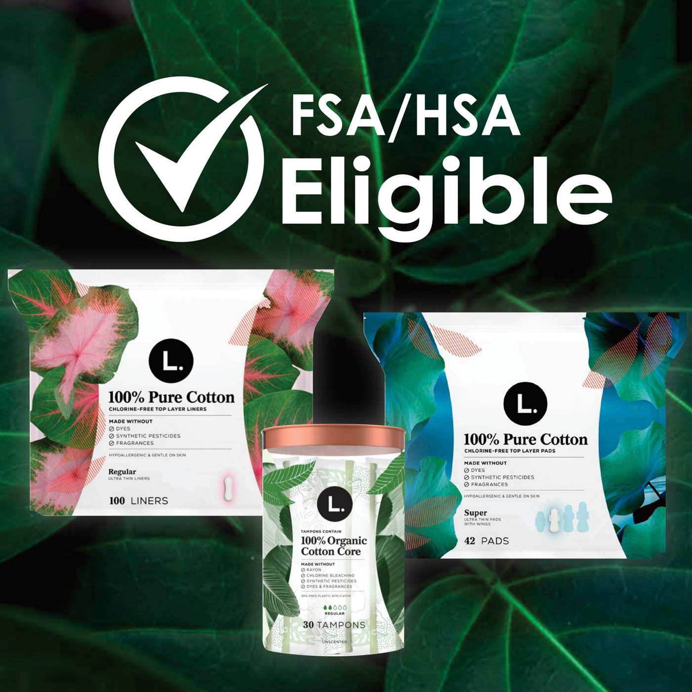 L. Cotton Tampons Regular/Super Absorbency Multipack; image 8 of 10