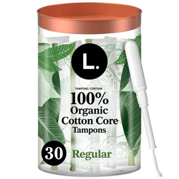 L. Cotton Tampons - Regular Absorbency, 30 ct