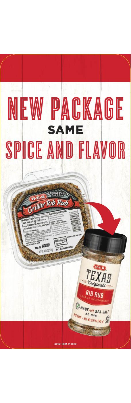 H-E-B Texas Originals Rib Rub Coarse Seasoning Spice Blend; image 2 of 2