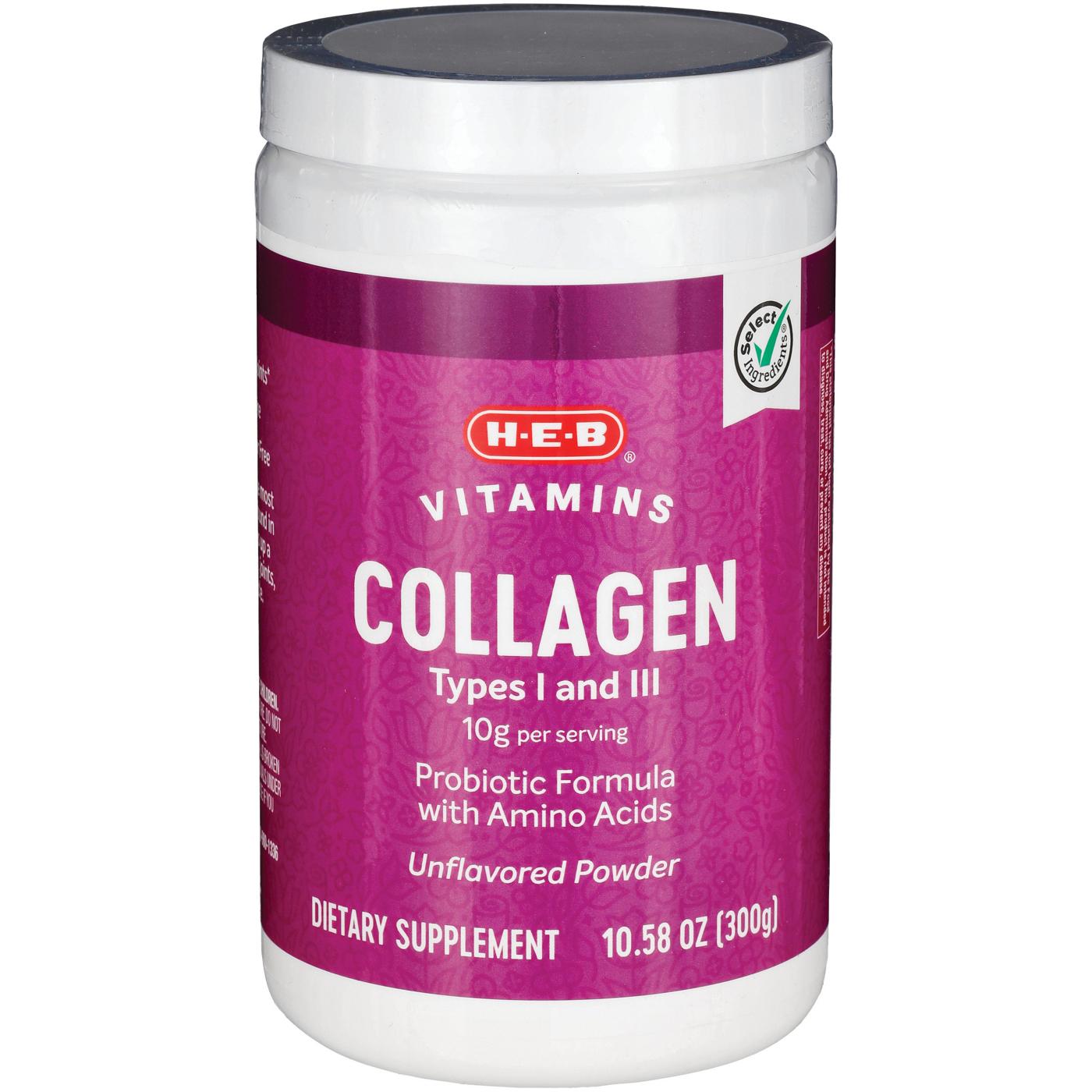 H-E-B Vitamins Collagen Powder - Unflavored; image 1 of 2