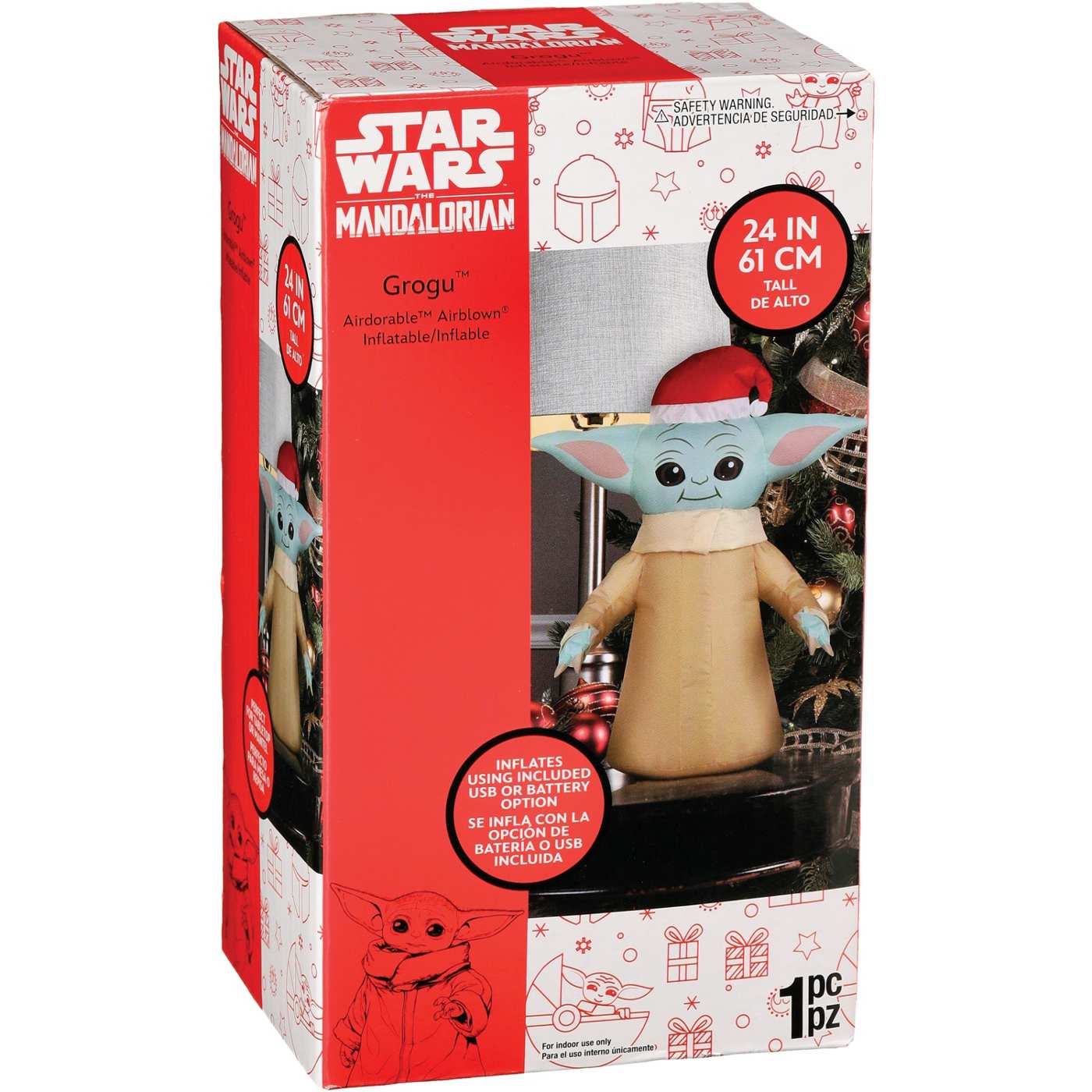 Gemmy Star Wars The Mandalorian Grogu Airdorable Airblown Christmas  Inflatable; image 1 of 2