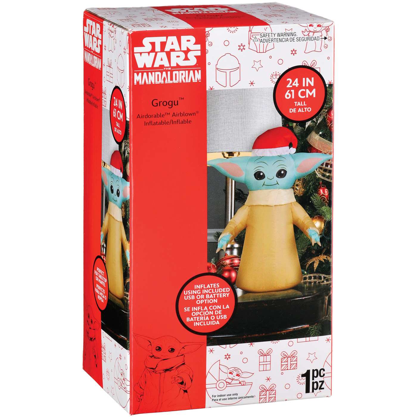 Gemmy Star Wars The Mandalorian Grogu Airdorable Airblown Christmas  Inflatable; image 2 of 2