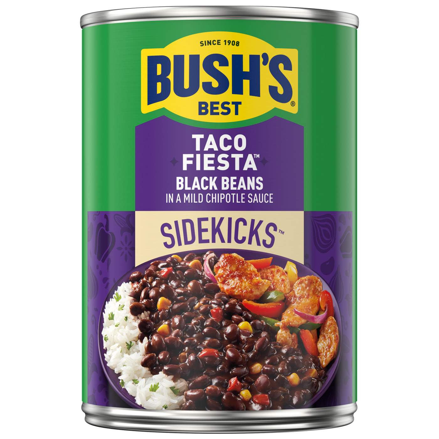 Bush's Best Sidekicks Taco Fiesta Black Beans; image 1 of 4