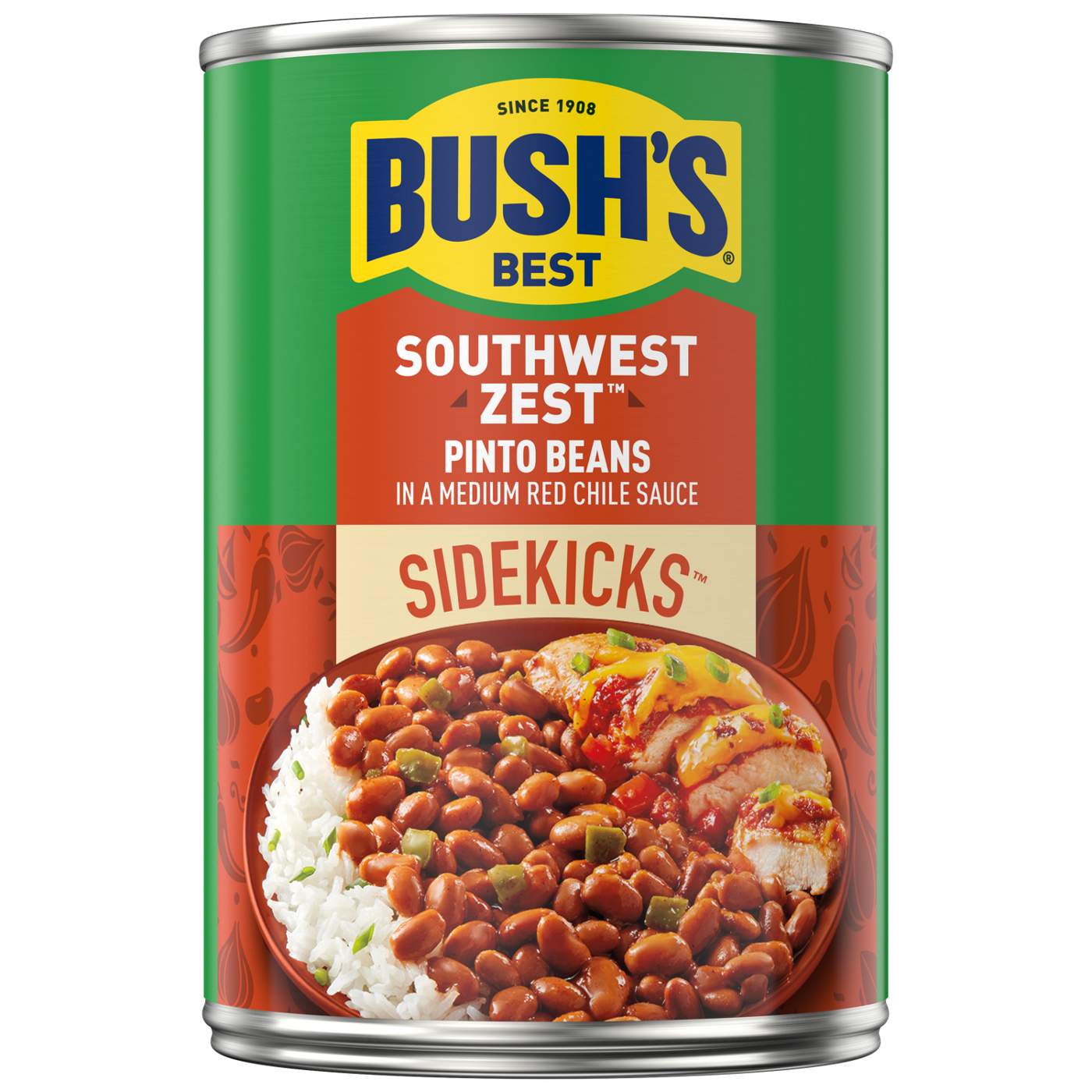 Bush's Best Sidekicks Southwest Zest Pinto Beans; image 1 of 4