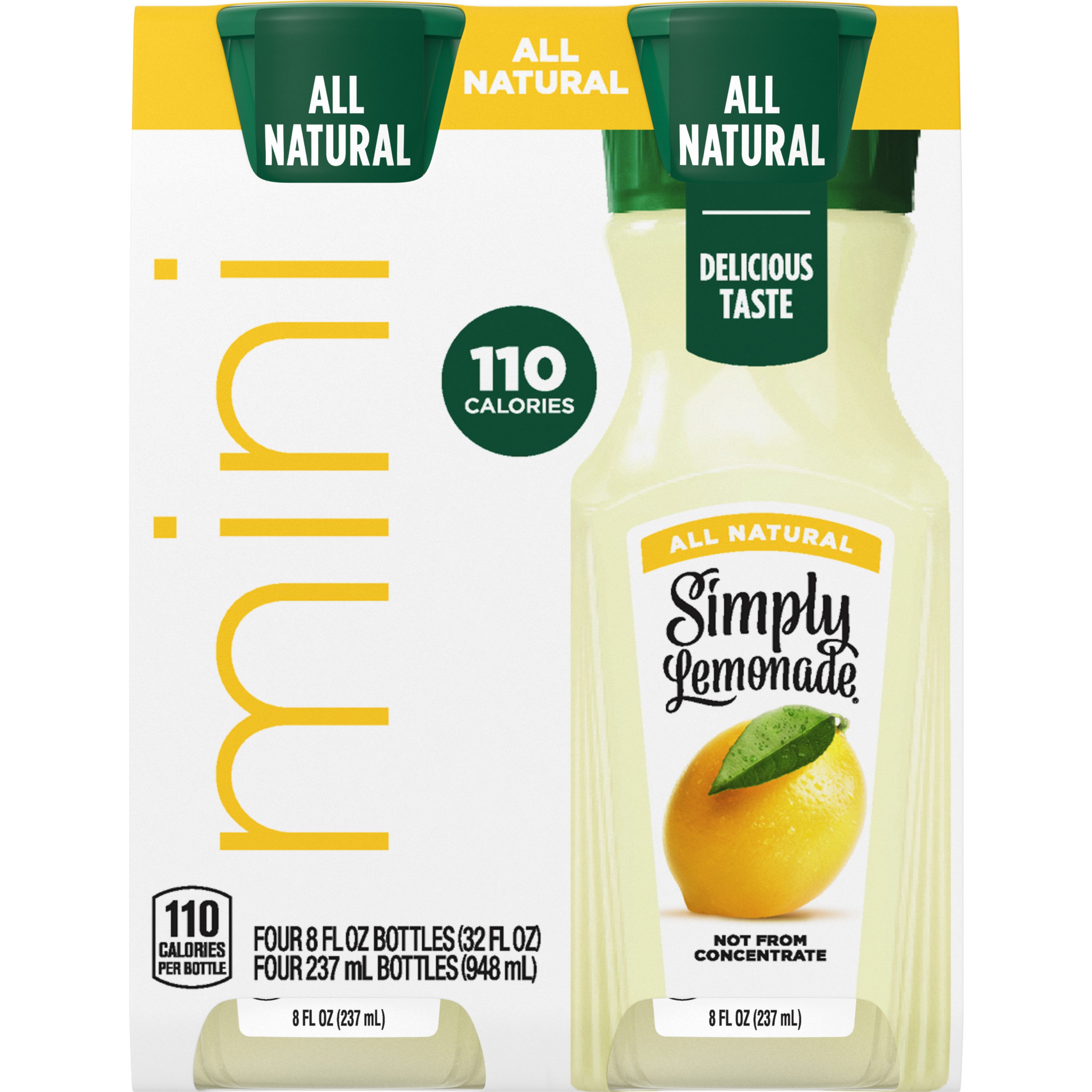 Simply Lemonade 4 pk Mini Bottles, 8 oz