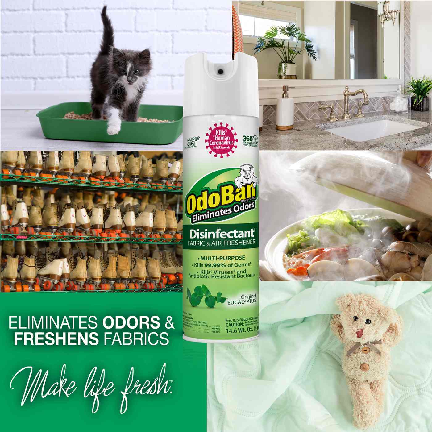 OdoBan Eucalyptus Disinfectant Spray - Shop Air fresheners at H-E-B