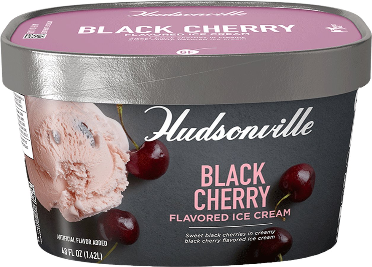 Hudsonville Black Cherry Ice Cream, 48 oz | Central Market