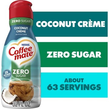 Nestle Coffee Mate Zero Sugar Liquid Coffee Creamer - Coconut Creme, 32 oz