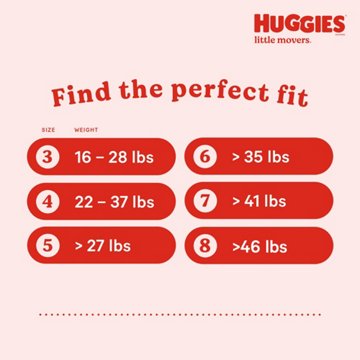 Huggies Little Movers Baby Diapers - Size 6 (35+ lbs)