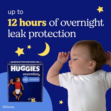 Huggies Overnites Nighttime Baby Diapers - Size 4, 58 ct