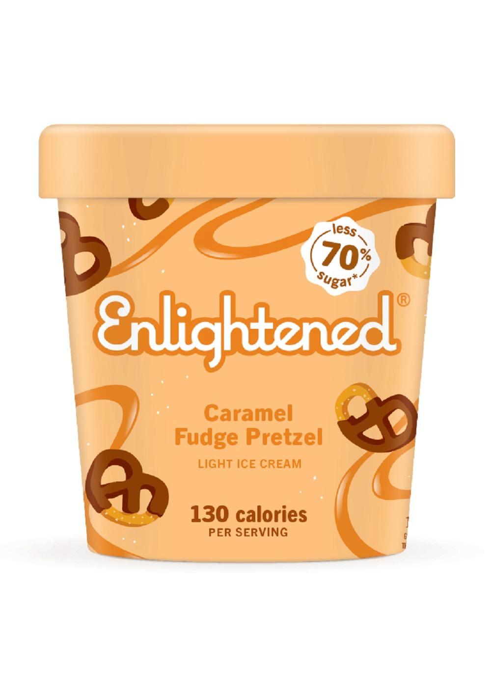 Enlightened Caramel Fudge Pretzel Light Ice Cream; image 1 of 2