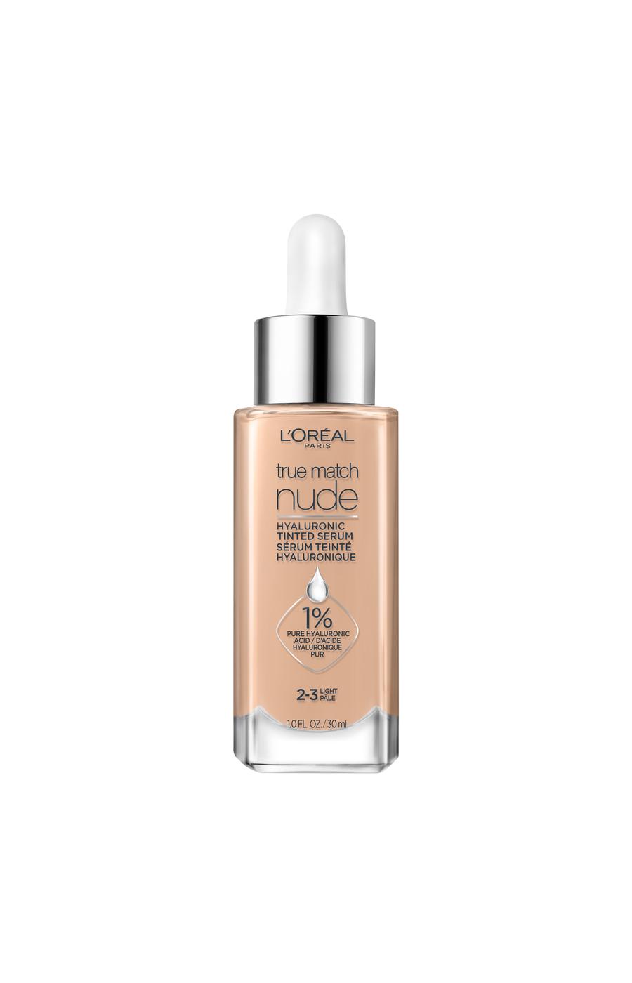 L'Oréal Paris True Match Hyaluronic Tinted Serum Foundation Makeup - Light 2-3; image 1 of 4