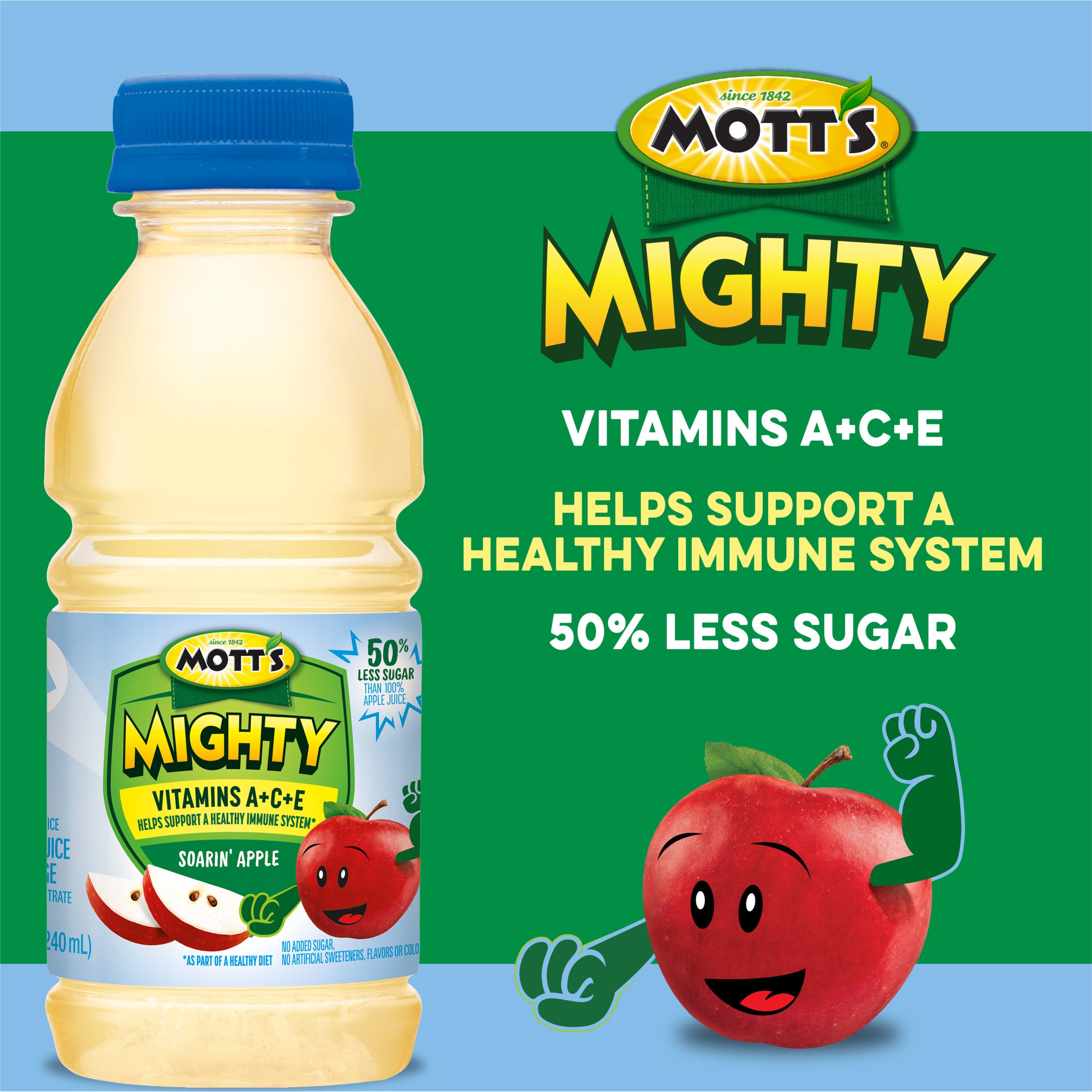 Mott's Mighty Soarin' Apple Juice oz Bottles Shop Juice at H-E-B