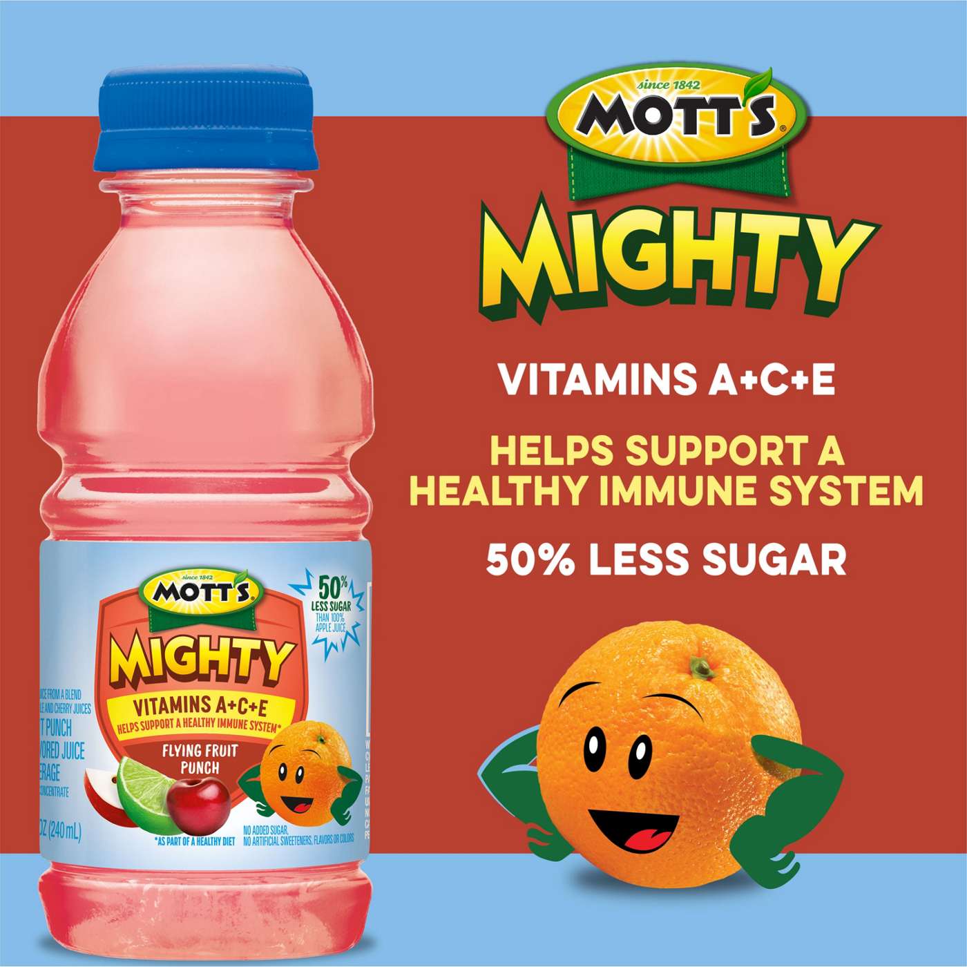 Mott's Mighty Flying Fruit Punch 8 oz Bottles; image 3 of 6