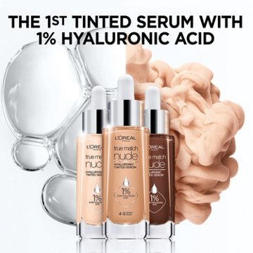 L'Oréal Paris True Match Hyaluronic Tinted Serum Foundation Makeup - Tan 6-7