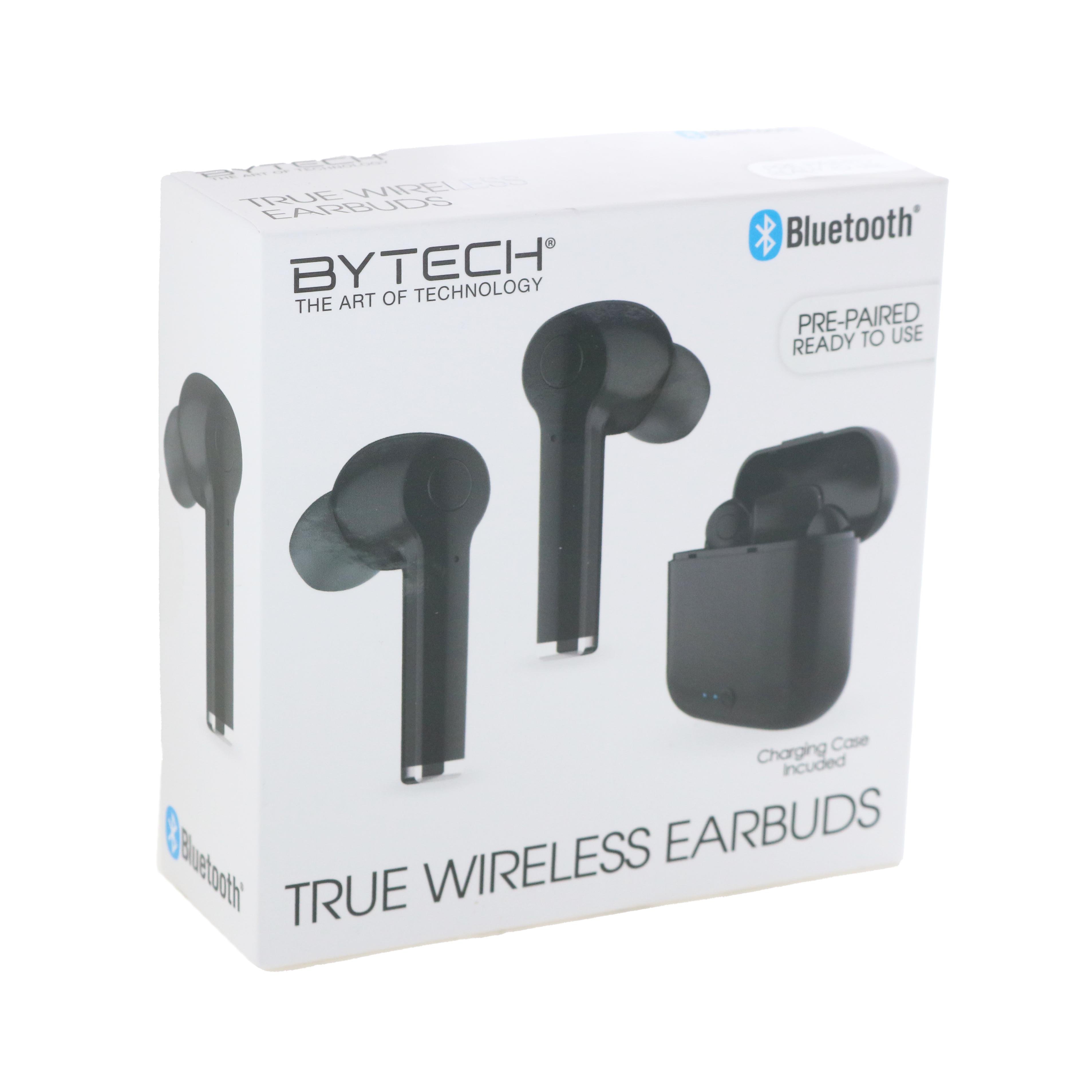 Bytech Black True Wireless Earbuds with Charging Case Shop Electronics at HEB