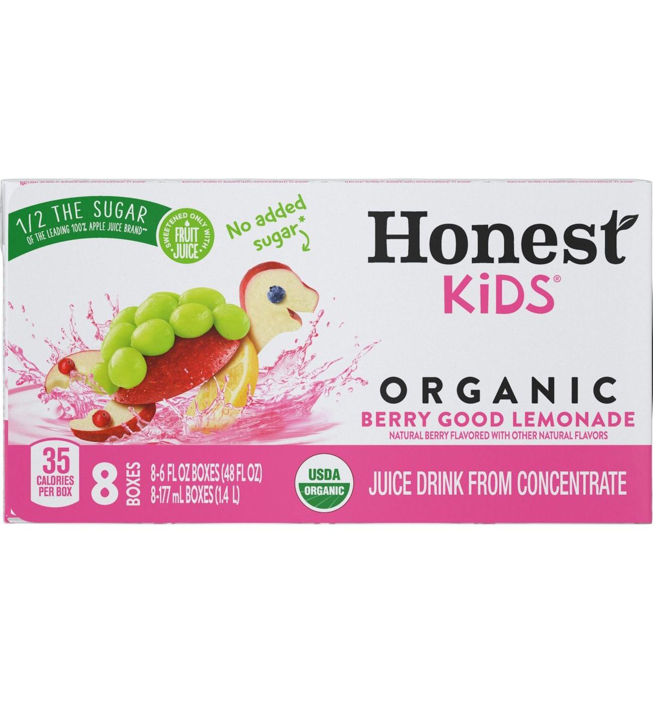 Honest Kids Organic Berry Good Lemonade 8 pk Juice Boxes; image 1 of 7