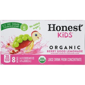 Honest Kids Organic Berry Good Lemonade 8 pk Juice Boxes, 6 oz