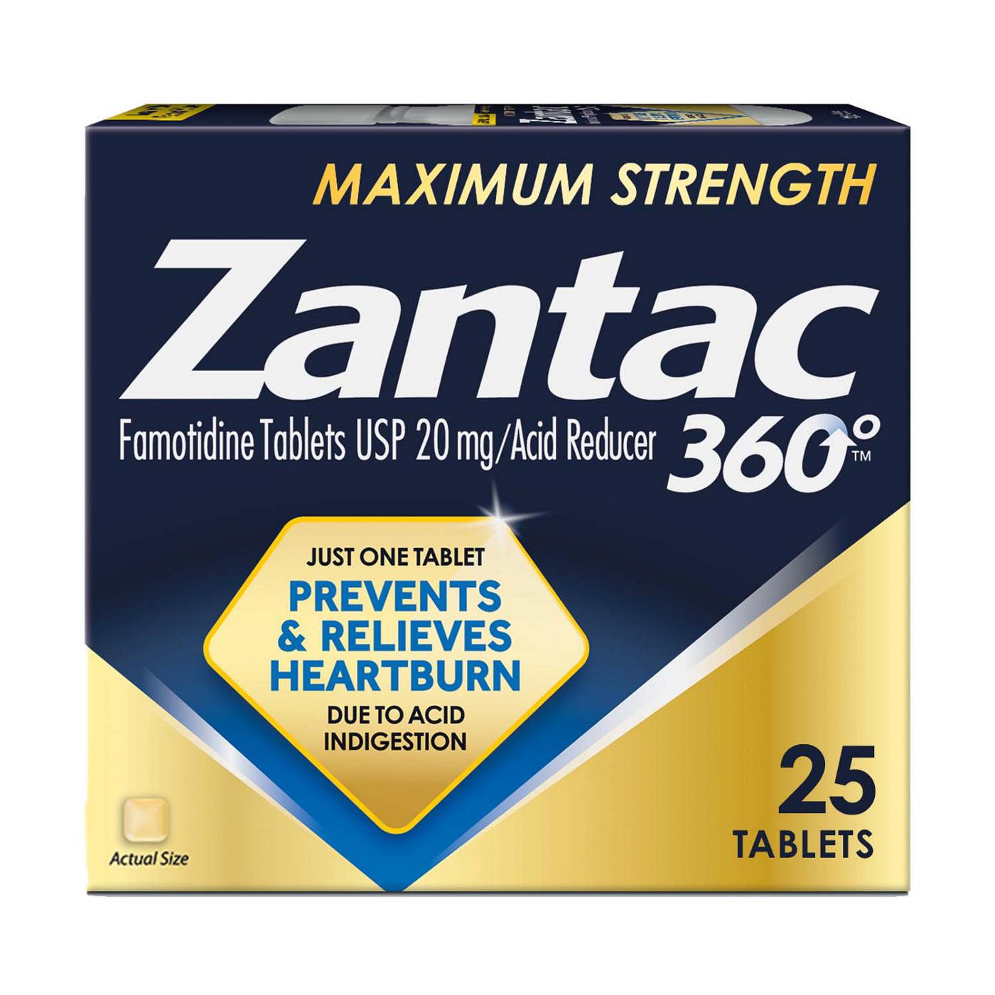 Zantac 360 Maximum Strength Tablets; image 1 of 8