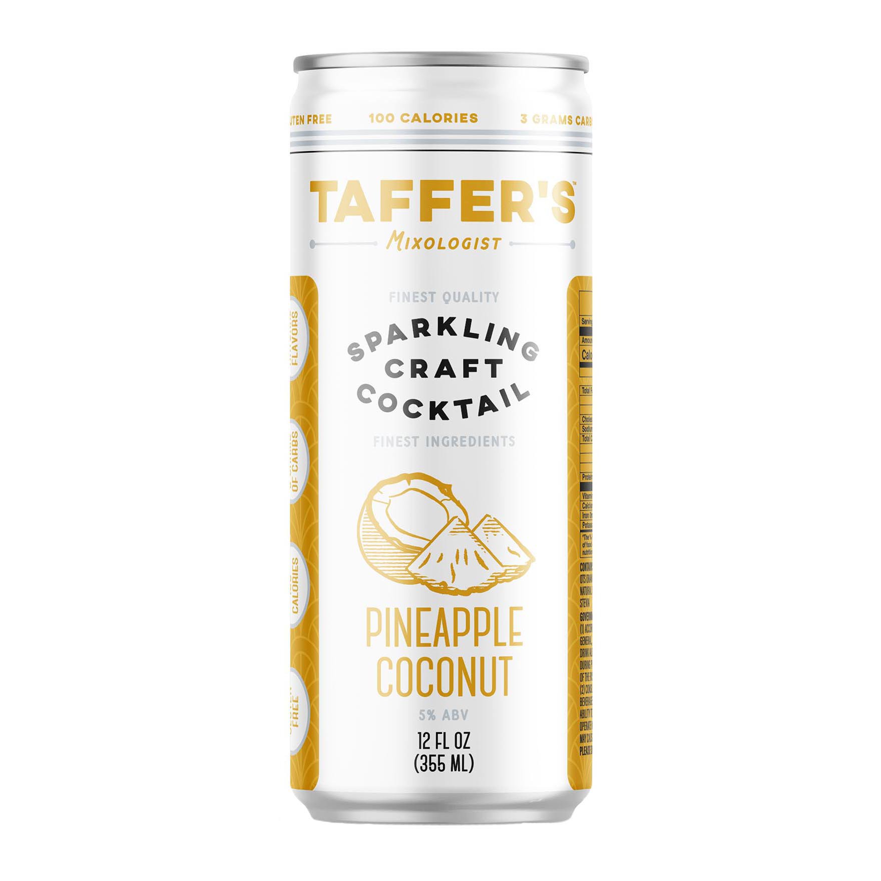 Taffer's Mixologist Pineapple Coconut Sparkling Craft Cocktail Shop Beer & Wine at HEB